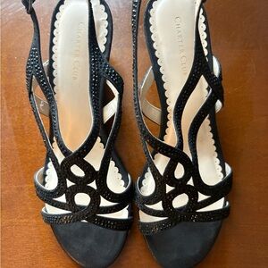 Charter Club Black Strappy Heels